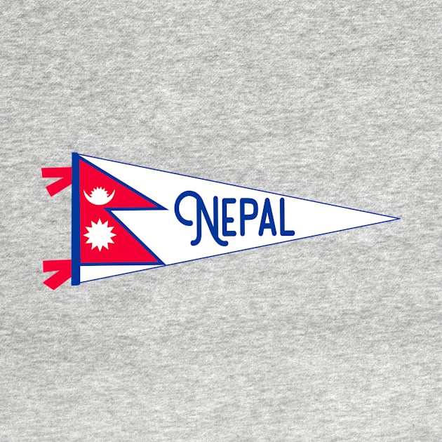 Nepal Flag Pennant by zsonn